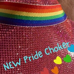 Gay Rainbow Pride Choker Necklace LGBTQ Jewelry Rave Egirl Concert Festival Gift